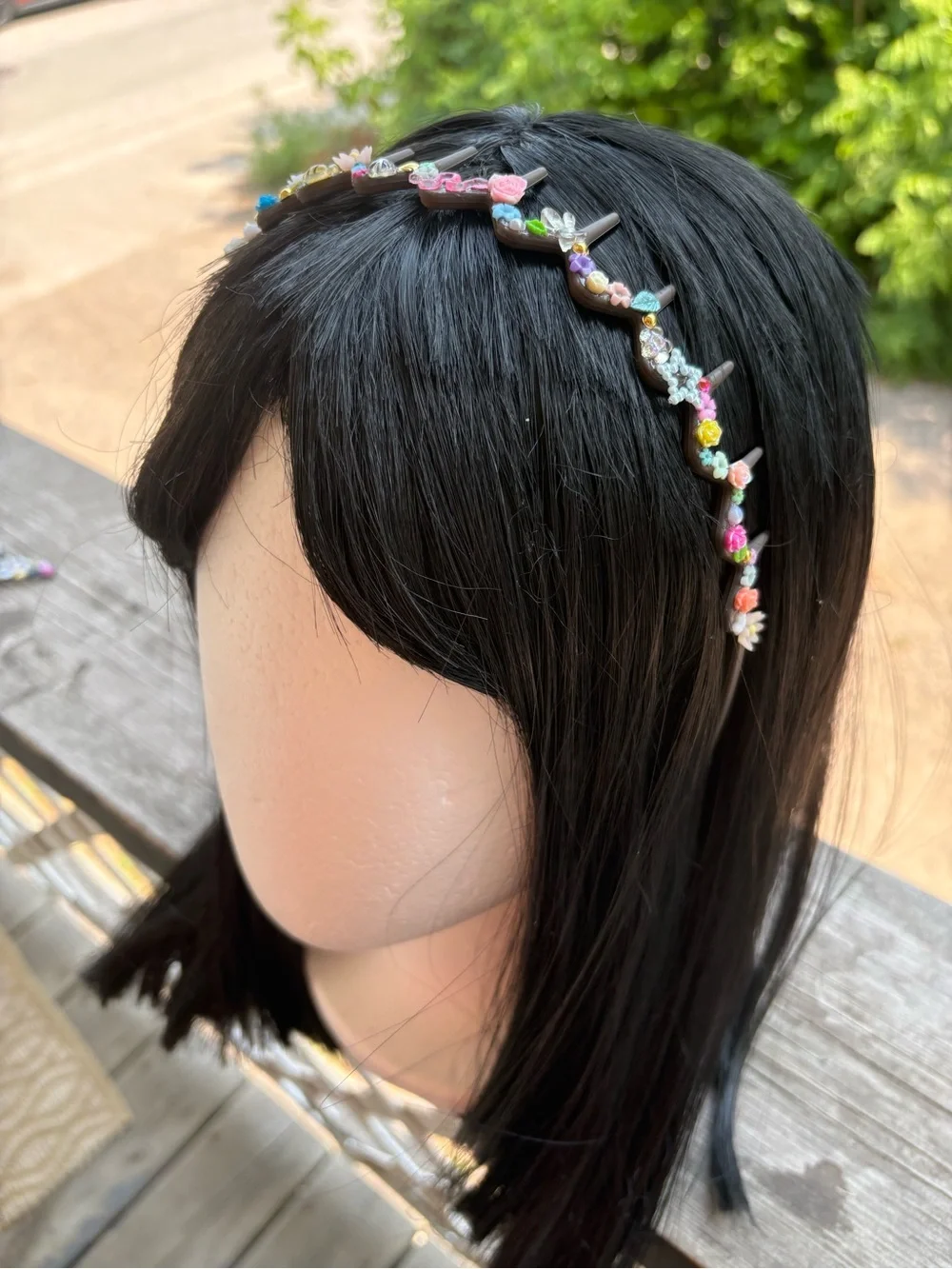 Floral Beaded handmade Headband in Multicolor